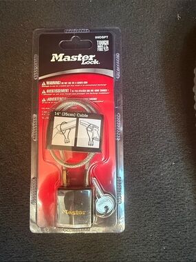 Master Lock 14" Cable Padlock - Black & Silver